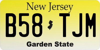 NJ license plate B58TJM