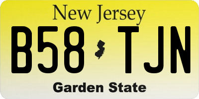 NJ license plate B58TJN