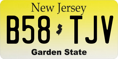 NJ license plate B58TJV