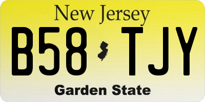 NJ license plate B58TJY