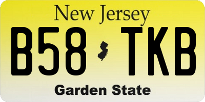 NJ license plate B58TKB