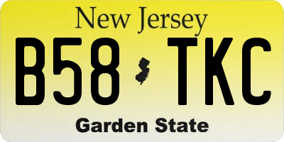 NJ license plate B58TKC