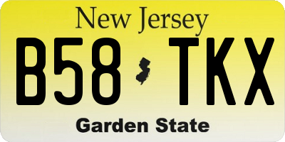 NJ license plate B58TKX
