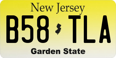 NJ license plate B58TLA