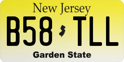 NJ license plate B58TLL