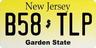 NJ license plate B58TLP