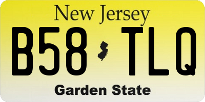NJ license plate B58TLQ