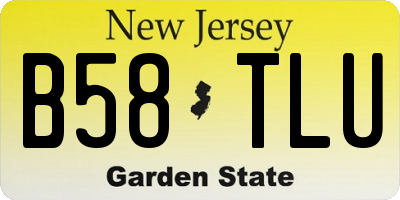 NJ license plate B58TLU