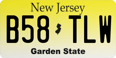 NJ license plate B58TLW