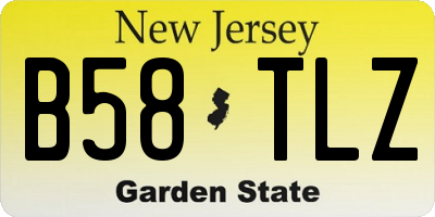 NJ license plate B58TLZ