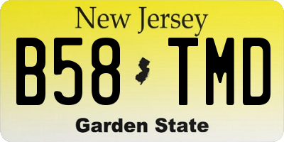 NJ license plate B58TMD