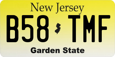 NJ license plate B58TMF