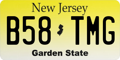 NJ license plate B58TMG