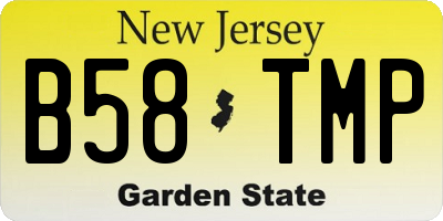 NJ license plate B58TMP
