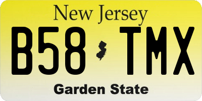 NJ license plate B58TMX