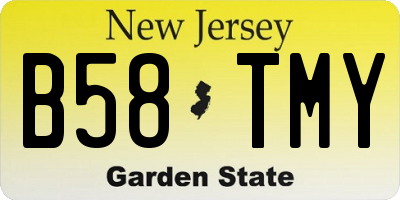 NJ license plate B58TMY