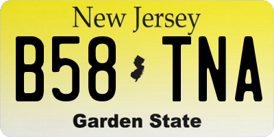 NJ license plate B58TNA