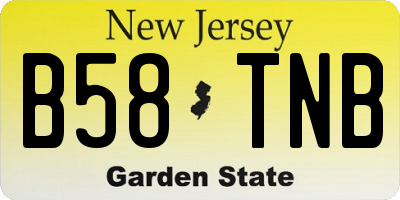 NJ license plate B58TNB
