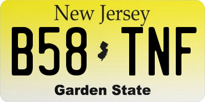NJ license plate B58TNF