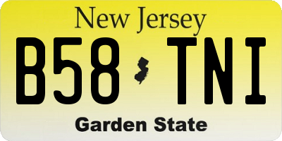 NJ license plate B58TNI