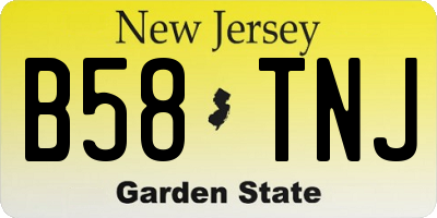 NJ license plate B58TNJ