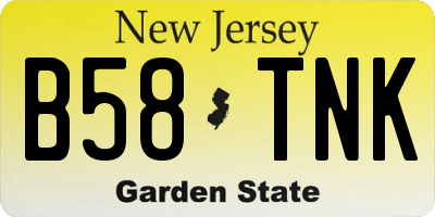 NJ license plate B58TNK