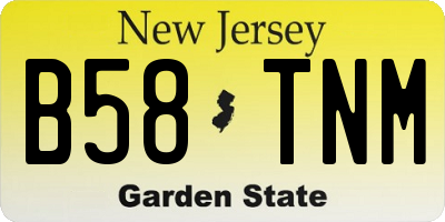 NJ license plate B58TNM