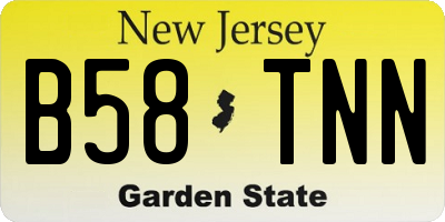 NJ license plate B58TNN