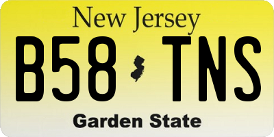 NJ license plate B58TNS