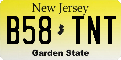 NJ license plate B58TNT