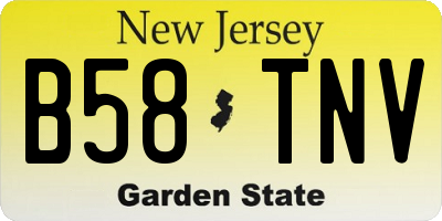 NJ license plate B58TNV