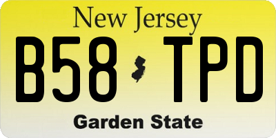 NJ license plate B58TPD