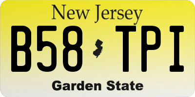 NJ license plate B58TPI