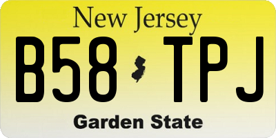 NJ license plate B58TPJ