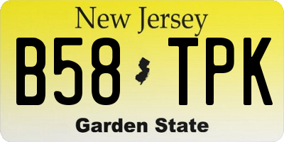 NJ license plate B58TPK