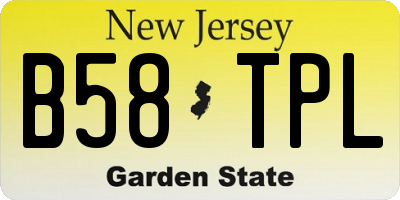 NJ license plate B58TPL