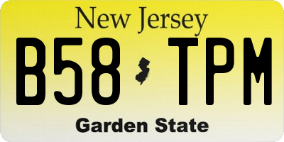 NJ license plate B58TPM