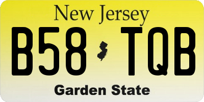 NJ license plate B58TQB