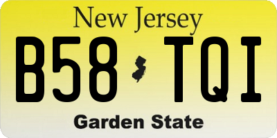 NJ license plate B58TQI