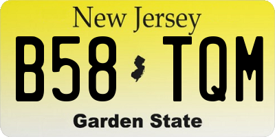 NJ license plate B58TQM