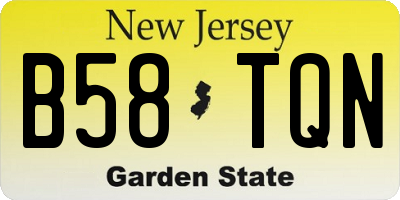 NJ license plate B58TQN