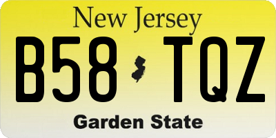 NJ license plate B58TQZ