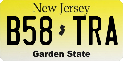 NJ license plate B58TRA
