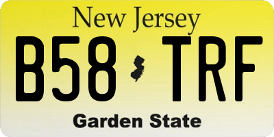 NJ license plate B58TRF