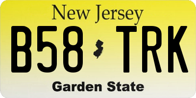 NJ license plate B58TRK