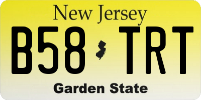 NJ license plate B58TRT