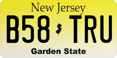 NJ license plate B58TRU
