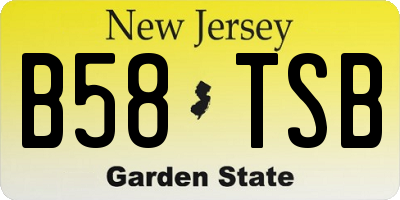 NJ license plate B58TSB