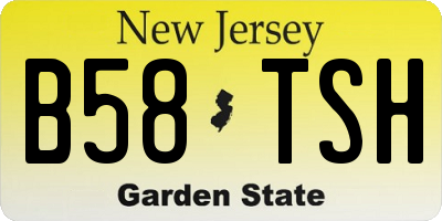 NJ license plate B58TSH