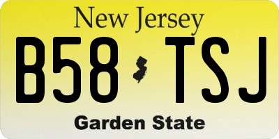 NJ license plate B58TSJ